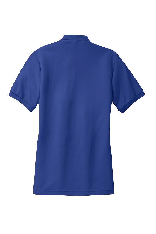 Port Authority Womens Silk Touch Wrinkle Resistant Short Sleeve Polo Shirt - Royal Blue