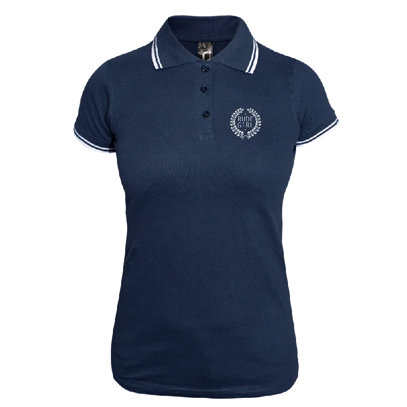 Rude Girl Girly Contrast Polo (navy/weiß)