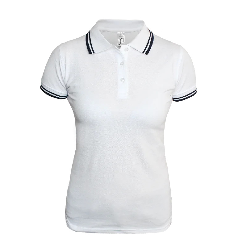 Sols ""Pasadena"" Girly Contrast Polo (weiß/navy)