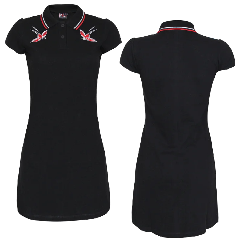 Spirit of the Streets ""Jailbirds"" Girly Polo Dress (black)