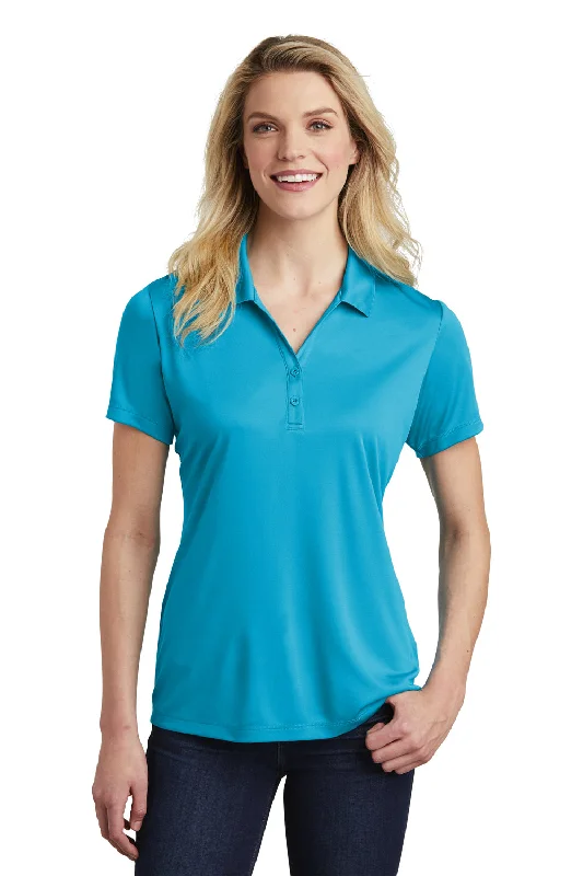 Sport-Tek Womens Competitor Moisture Wicking Short Sleeve Polo Shirt - Atomic Blue