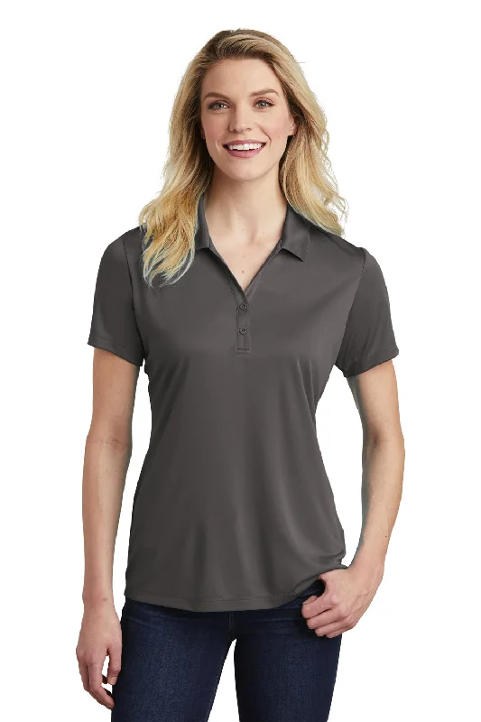 Sport-Tek Womens Competitor Moisture Wicking Short Sleeve Polo Shirt - Iron Grey