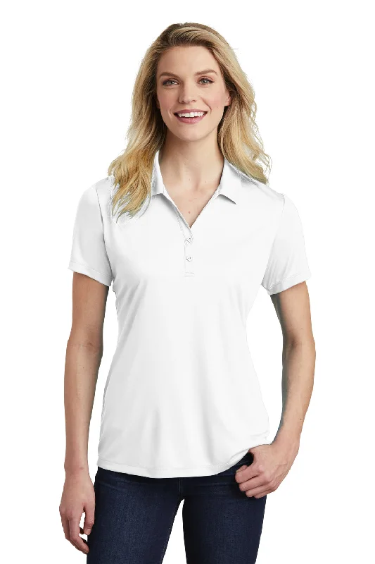 Sport-Tek Womens Competitor Moisture Wicking Short Sleeve Polo Shirt - White