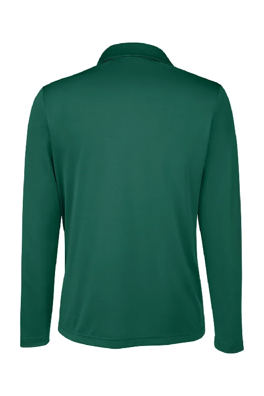 Team 365 Womens Zone Sonic Moisture Wicking Long Sleeve Polo Shirt - Forest Green