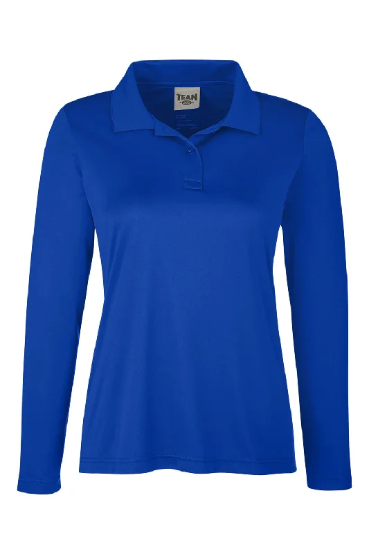 Team 365 Womens Zone Sonic Moisture Wicking Long Sleeve Polo Shirt - Royal Blue