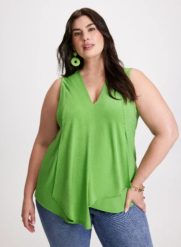 Asymmetric Overlay Tank Top