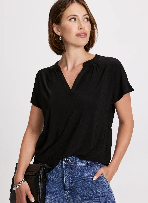 Flutter Sleeve V-Neck Top