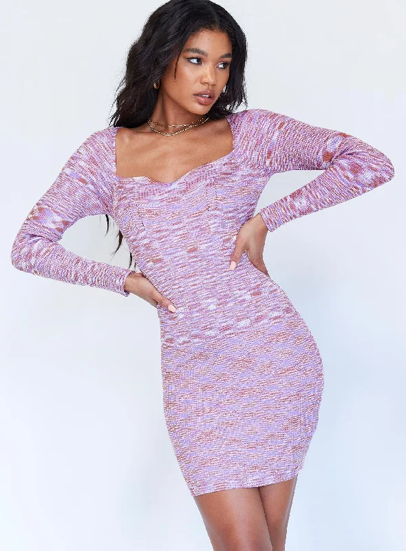 Marabelle Mini Dress Purple Casual Mini Dress with Pockets