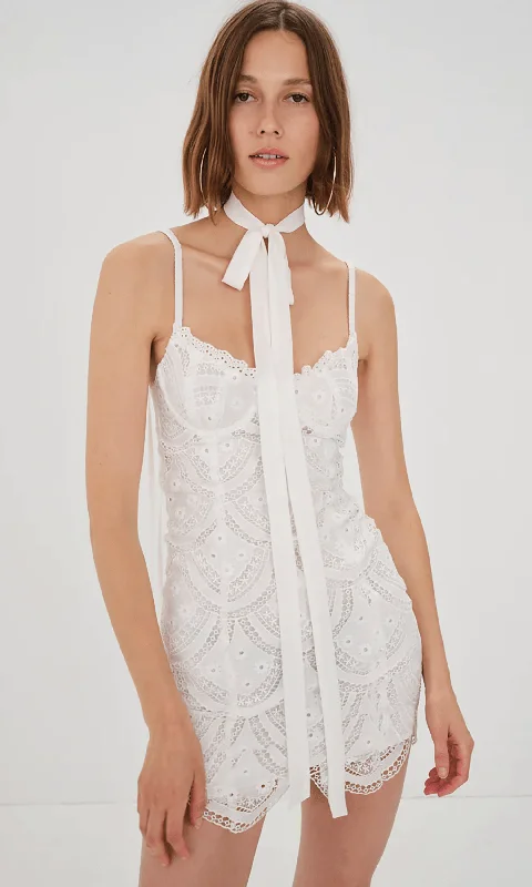 Sandra Mini Dress by For Love & Lemons Trendy Floral Mini Dress