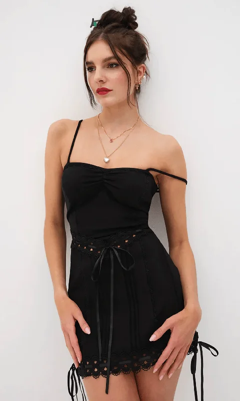 Sistine Mini Dress by For Love & Lemons - FINAL SALE Comfortable Linen Mini Dress